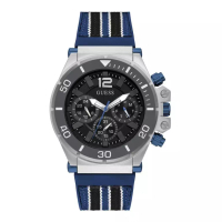 GUESS Guess GW0415G2 silver karet biru cowok