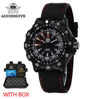 Addies outdoor Army Sports Luminous tube Quartz Wrist Watches 50M waterproof Men Black Silicone Military Watch Clock Men's watch