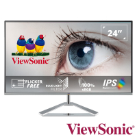 ViewSonic VX2476-SH 24型 IPS護眼電腦螢幕