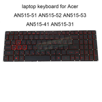 N16C7สหรัฐ RU รัสเซียคีย์บอร์ดเรืองแสงสำหรับ Acer Nitro 5 AN515 N17C7 AN515-31 41 51 52สีแดงแสงไฟแล็ปท็อปคีย์บอร์ด A52BRL ใหม่