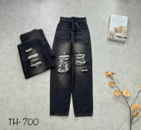 mẫu thịnh hành 2024 QUẦN JEANS BAGGY NỮ RÁCH 706 cạp siêu cao , jeans hack dáng CHẤT GIẦY MỀM PHONG 
