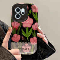 เคสโทรศัพท์ ดีไซน์ดอกไม้บาน วัสดุ TPU อ่อน กันกระแทก เข้ากันได้กับ OPPO Reno14 5G, Reno14 F 5G, และ
