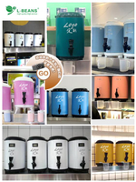 L-BEANS不銹鋼商用大容量奶茶保溫桶喜茶奈雪奶茶店專用奶茶桶10L