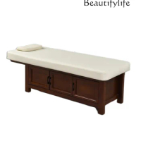 Solid Wood Beauty Bed Beauty Salon Special Massage Bed Massage Bed Electric Lifting Physiotherapy Home