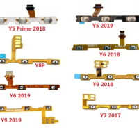 10Pcs/Lot, Volume Button Power Switch On Off Button Flex Cable For Huawei Y5 Y6 Y7 Y9 Prime 2017 2018 2019 Y6P Y7P Y8S Y8P Y9S
