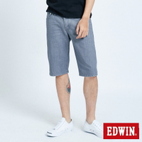 EDWIN 503 基本五袋式 五分牛仔短褲-男款 灰色 SHORTS #503生日慶