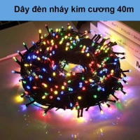 [ Combo 2 ] Đèn Nháy 40M Kim Cương, Dây Led 40M Trang Trí Ngoài Trời Chống Nước
