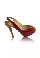 Christian Louboutin Pre-Loved CHRISTIAN LOUBOUTIN Patent Leather Open Toe Pumps
