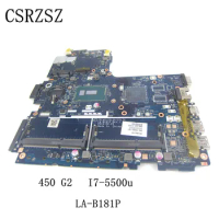 For HP Probook 450 G2 Laptop motherboard with i7-5500u CPU ZPL40/ZPL50/ZPL70 LA-B181P Good working