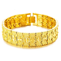 Gold bracelet men 9999 24k real gold bracelet domineering dragon 24K real gold bracelet adjustable