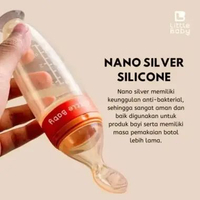 Little Baby Premium Nano Silver Feeding Bottle - Botol makanan bayi