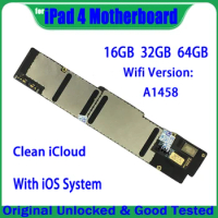 Free Shipping For IPad 4 Motherboard A1458 Wifi&amp;A1459 A1460 3G Version Original Unlock Mainboard 100% Tested Logic Board 16G 32G