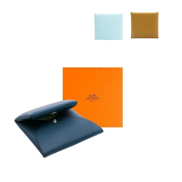 【HERMES 愛馬仕】HERMES Bastia系列釦式迷你方形零錢包 (多色任選)