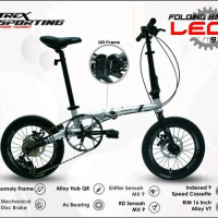 Sepeda Lipat 16 inch Trex Leon Chromoly 9 speed jangkrik