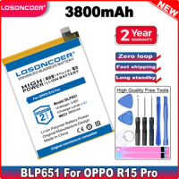 LOSONCOER BLP651 3800mAh Mobile Phone Battery For OPPO R15 Pro
