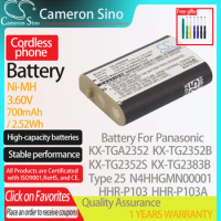 CameronSino Battery for Panasonic KX-TGA2352 KX-TG2352B Type 25 N4HHGMN00001 fits Radio Shack HHR-P103A Cordless phone Battery