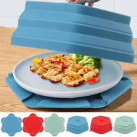 Microwave Lid Foldable Washable Plate Dish Covers For Oven Cooking Reusable Durable Cookware Bowl Lids With Steam Vents