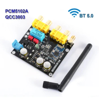 QCC3003 Bluetooth 5.0 Audio Wireless Music Receiver PCM5102A Decoding Amplifier RCA Input/Output DAC Board
