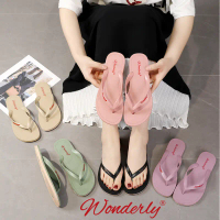 Sandal Jepit Wanita / Sandal Wanita Wonderly / 1001-2 Black Sendal Karet