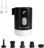 【日本代購】FLEXTAILGEAR 便攜式 USB 充電式 照明 MP2 PRO 電動打氣筒 黑色