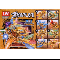 LW1054 | Mainan Bricks Ninjago Dragon Naga Besar 8 in 1 Toys