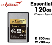 【新博攝影】Exascend ESSENTIAL CFexpress Type A記憶卡 120GB(台灣公司貨)適用於A1 / A7RM5 / FX3
