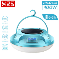 H2S Lampu Emergency UFO Gantung Solar Panel Camping Lamp