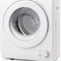 110V Portable Clothes Dryer, High End Laundry Front Load Tumble Dryer Machine with Stainless Steel Tub &amp; Simple Control Knob