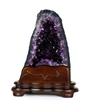 【開運方程式】稀有紫鈦晶共生紫水晶洞JU363(15.3kg滿鈦晶共生紫晶洞)