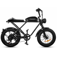 Mootoro R1 CAFE 1000W Power Full Suspension Retro Vintage E Bike Dirt Mountain Fat Tire Bicycle Electric Bike