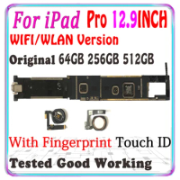 WIFI Version unlocked For iPad PRO 12.9inch Motherboard With Touch ID For ipad PRO 12.9" Logic board With chips IOS MB