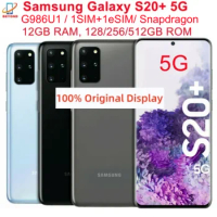 Samsung Galaxy S20 Plus S20+ 5G G986U1 6.7" AMOLED 128/256/512GB ROM 12GB RAM Snapdragon 865 NFC Original Cell Phone