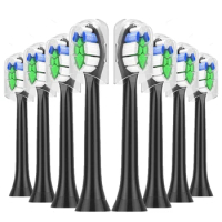 8pcs Replacement Brush Heads Compatible with Philips Sonicare DiamondClean HX3/HX6/HX9 Series Electric Toothbrush Heads HX6064