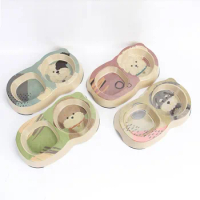 Pet Supplies for Small Dog Food Bowl Bowl to Prevent Upset Than Bear Teddy Special Double Bowl