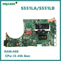 S551LA With i3 i5 i7-4th Gen CPU 4GB-RAM Notebook Mainboard For Asus K551L K551LB K551LN S551L S551LB R553L Laptop Motherboard