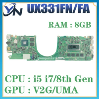 Mainboard BX331FAL UX331FAL UX331FA UX331FN UX331F Laptop Motherboard I5 I7 8th Gen V2G/UMA 8GB/16GB-RAM 100% Test OK