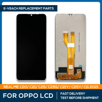 Rikey สำหรับ [E-VEACH] สำหรับ Realme C20 C21 C25 C25S C21Y C25Y หน้าจอ LCD สำหรับ OPPO A16 ชุดเปลี่ย