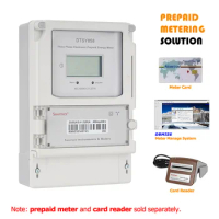 Three phase prepaid IC card smart meter for recharging household rental housing No WIFI signal required, no distance limitation
