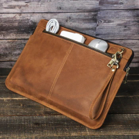 Men Leather Laptop Sleeve Case For Macbook Air 13 A2337 A2338 M1 2022 Pro 13 For macbook Pro 14 case 2022 Mac book AIR M2