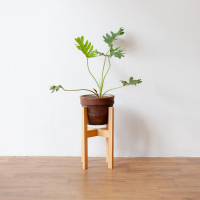 Uwitan Wooden Planter L - Rak Pot Standing Tanaman Aesthetic Tatakan Pot Bunga Kayu Pinus Solid Ukur