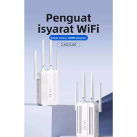 Pengulang Wayarles 1200M Dwi-band 2.4G 5G WIFI Penguat Isyarat Isyarat Pengembangan Isi Rumah Melalu