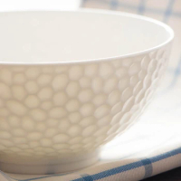 7.5 Inch, Plain White Bone China Dinner Serving Bowl, Ceramic Bowls for Desserts Buffet, Cristal Bowl Creative, Japanese Bowl