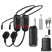 UHF Wireless Microphone Headset UHF Dynamic Handheld/Head-wearing Microphone Microphone Wireless Head Microphone Rechargeable