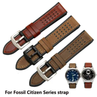 Soft Cowhide Watch Strap Men's For Mido Citizen Watch Sao orange Photokinetic BM8475-26eb Fossil 20mm 22mm 23mm 24mm Watchbands