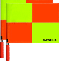 Soccer Referee Flags 2PCS Referee Kit Detachable Referee Flags