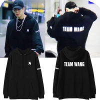New Korean Fashion Kpop GOT7 Combination Wang Jiaer Team Wang with The Surrounding Men and Women Students Loose Hooded Jacket