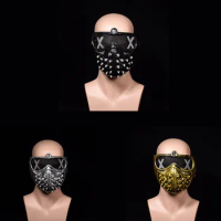 Punk Mask Devil COS Game watch Watchdog Mask Rivet Death Cool Mask Halloween Cospaly Horror Mask Toys