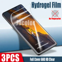 3PCS Hydrogel Film Screen Protector For Xiaomi Poco F5 Pro F3 F4 5G GT Pocco F 5 5Pro 4 4GT 3 3GT 5 G Soft Protective Water Gel