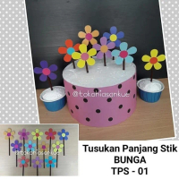 TPS 1 - Hiasan tusukan kue cake topper stik bunga