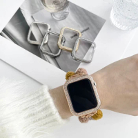 Diamond cover For Apple Watch Case Accessories 45mm 41mm 44mm 40mm 42mm Screen Protector Apple watch serie 9 4 5 6 SE 7 8